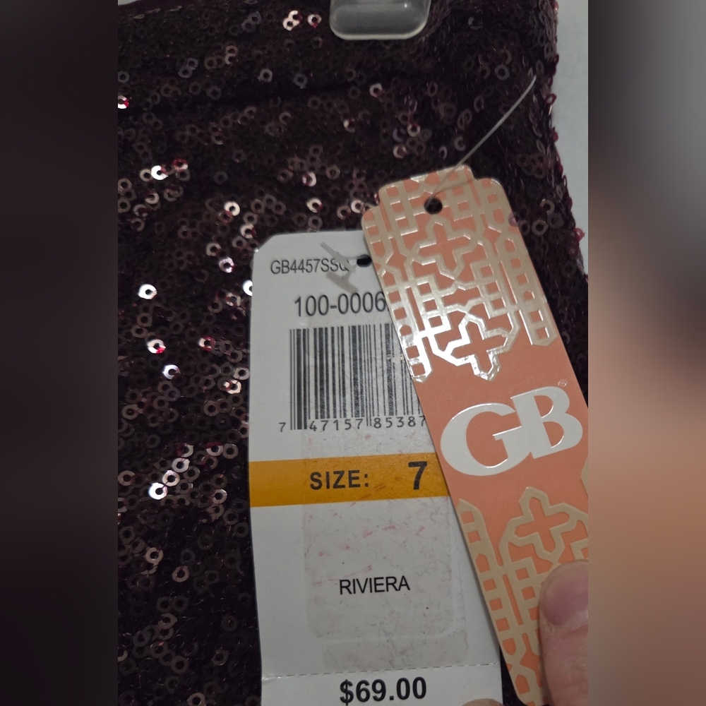 Gianni Bini Sequin Flare Pants - Brown Size 7 NWT - Picture 4 of 10